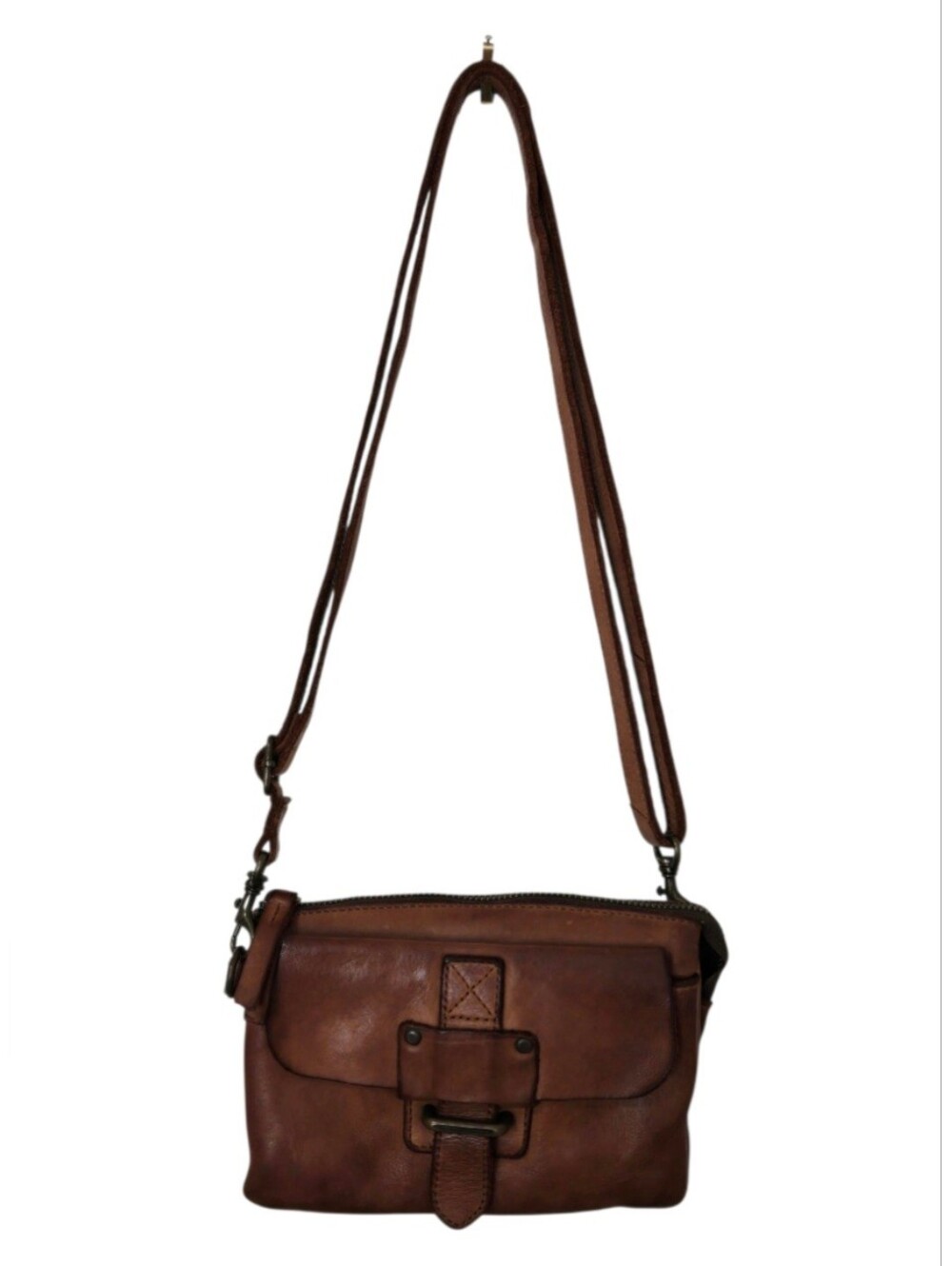 Harbour 2nd Luna Cognac Brown Leather Crossbody Bag - EUC - Picture 3 of 14